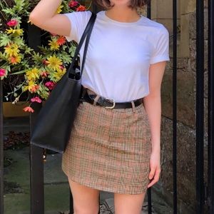 Brandy Melville Plaid Mini Skirt